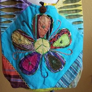 NWT- Rising International "Peace" Boho Tote Bag
